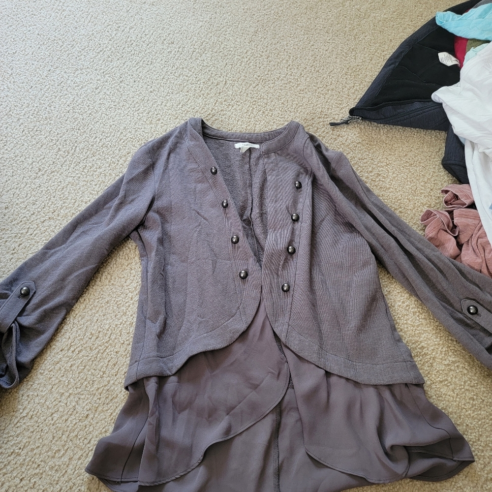 Maurices cardigan sheer material at the end